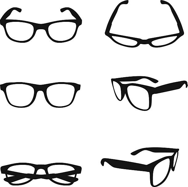 Glasses Silhouette Illustration EPS 10.