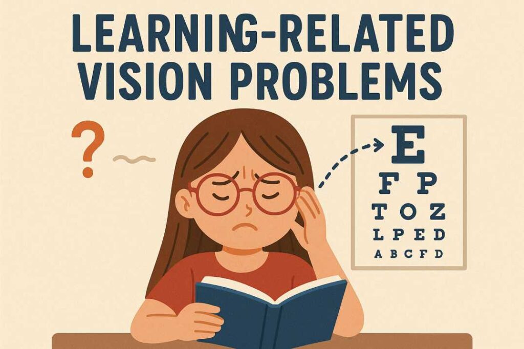 Seattle optometrist conducting a vision therapy assessment for a child.